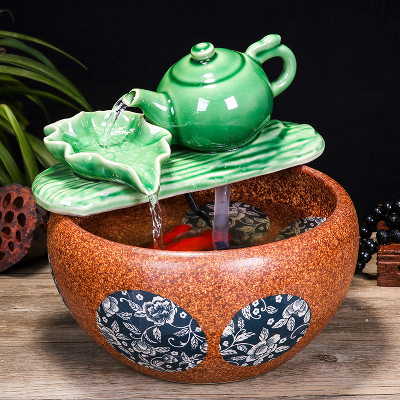 Jingdezhen ceramic aquarium water tank in living in adornment household small fish bowl sitting room place adorn the desktop