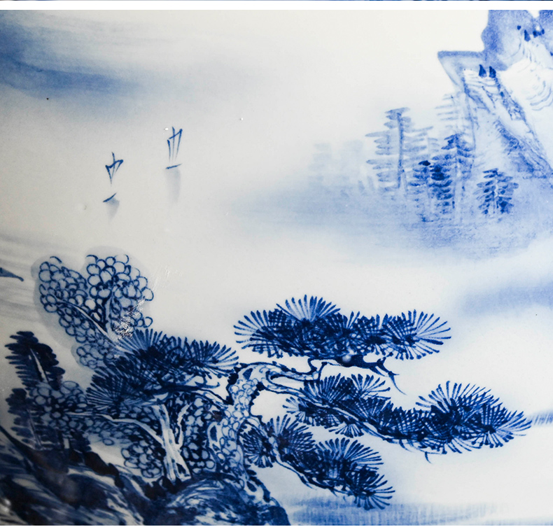 Package mail jingdezhen ceramic aquarium 1 meter extra large goldfish bowl lotus basin big bowl lotus lotus cylinder cylinder cylinder tortoise
