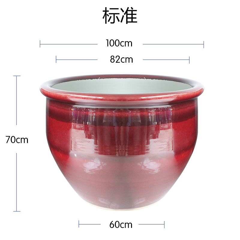 Blue and white porcelain tank 1 meter big basin of water tanks porcelain jar water lily lotus bowl lotus cylinder cylinder tortoise courtyard