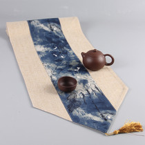 Cotton and linen tablecloth Table flag Bed flag coffee table flag tablecloth tea mat Tea mat Double thickened tea ceremony cloth Dry foam mat