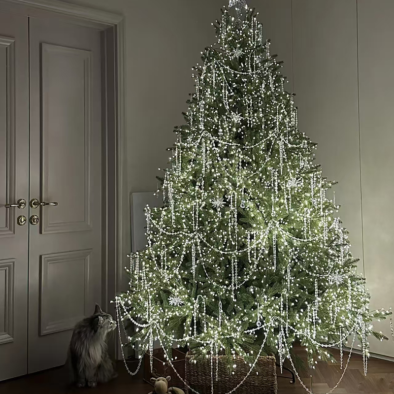 Christmas Decorations Acrylic Three-Dimensional Christmas Tree Ornaments Christmas Tree Decoration Scene Setup Atmosphere Bead Chain