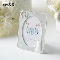 Time few early Afternoon Tea Oval Metal 5 Inch Light Luxury teen girl fashion photo frame Pendulum Terrace Delicacy