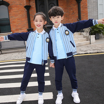 Primary school uniform spring and autumn clothing for boys and girls British College Wind Class clothing Kindergarten clothing autumn sports suit