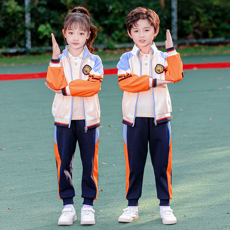 Kindergarten Garden Clothing Spring Autumn Clothing Pure Cotton Sports Clothes Children School Uniform Suit Inlun Wind Elementary School Kids Class Baseball Suit