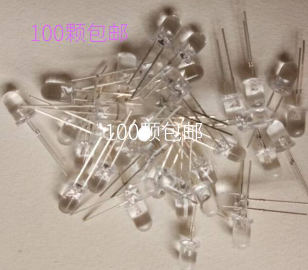 F5 Ultra bright light tube red green blue yellow white LED light - emitting diode straight - lamp bead