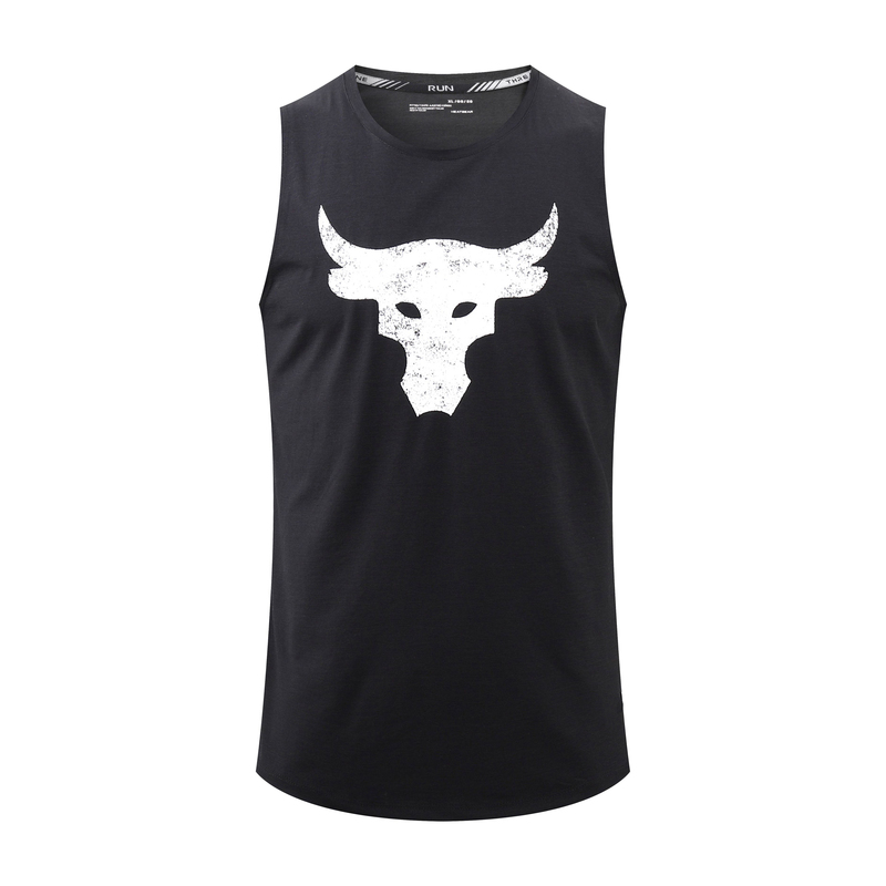 Foreign Trade Anjia Johnson Style Rock Bull Head Sleeveless Sports Vest for Fitness Running Quick-Dry Loose Training Tank Top
