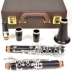 17 phím thả B giai điệu mun clarinet Bb clarinet Gỗ mun Châu Phi mạ bạc chuyên nghiệp - Nhạc cụ phương Tây