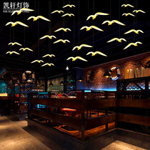 Modern minimalist resin seagull charm Seabird creative dining bar bar bar aerial charm pendant decoration