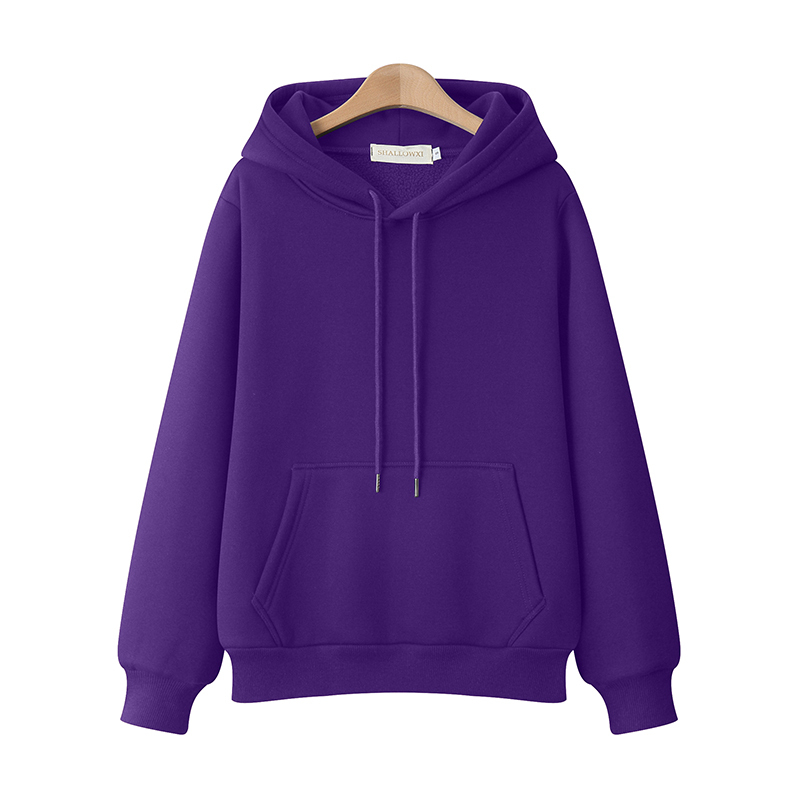 Spring and Autumn Purple Sweatshirt for Women 2026 New Popular Hooded Fleece-Lined Large Size Loose Thin Age-Reducing Winter Jacket