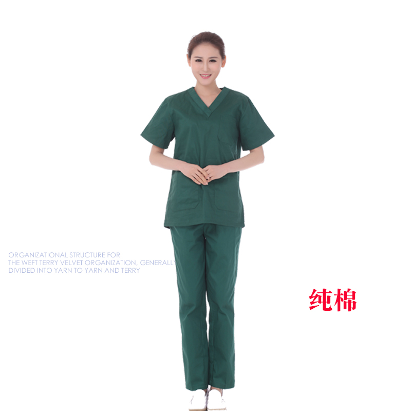 Tinh khiết quần áo rửa bông tay Surgical Nurse quần áo làm việc phụ nữ quần áo của phân chia phù hợp với răng mã lớn bàn chải tay áo cách ly của bác sĩ