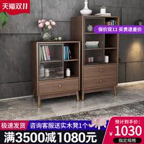 Nordic simple chest of drawers modern economy bedroom with glass chest cabinet living room storage cabinet