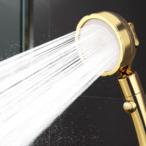 Booster shower nozzle Home gonorrhea High pressure shower head Three-gear water-stop bath Golden Lotus head universal suit