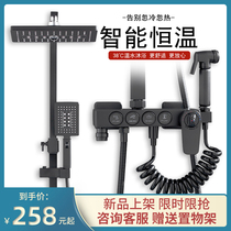 Nordic Black Shower Shower Bath Shower Shower shower suit Home bathroom thermostatic shower Shower All Copper Woman Wash Shower Nozzle