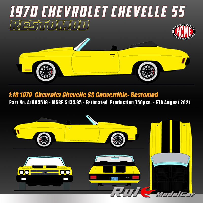 1:18 ACME CHEVROLET CHEVY CHEVY CHEVELLE SSRESTOD 1970 ùķ̼ 