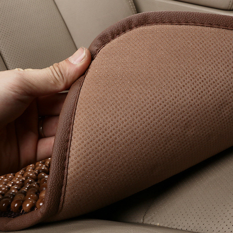 Wooden beads car cushion single piece three-piece summer breathable cool pad Summer beads seat cushion four-season universal single seat