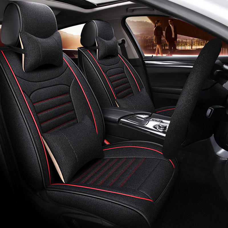 Four seasons general linen all-inclusive cushion Fox Yinglang Corolla Jetta Xuanyi Sagitar car seat cover