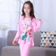 Đồ ngủ cho trẻ em Ice Scotch dài tay Mùa thu và mùa đông Trẻ em Trường trung học lớn Phim hoạt hình Aisha Princess Girls Home Service Set đồ bộ mặc nhà bằng vải thun
