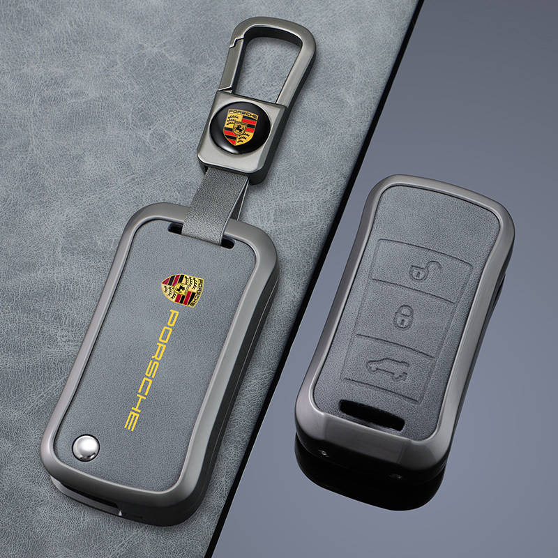Suitable for Old Models of Porsche Cayenne Folding Key Case, Cayman Panamera Car Remote Control Key Cover Shell Buckle