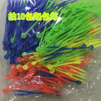 Disposable Fruit Fork OK Fruit Fork Colored Fruit Fork Plastic Cake Fork Food Fork