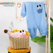 Baby jumpsuit spring and autumn baby pajamas thin cotton Belly Belly Belly child conjoined men and women ha clothes climbing clothes autumn clothes