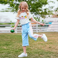 Белый топ+синие брюки [установка 6 для 10 юаней]