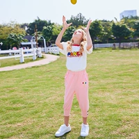 Белый топ+розовые брюки [набор 12 для 10 юаней]