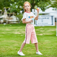 Белый топ+розовые брюки [Установка 20 скидка 10 Юань]