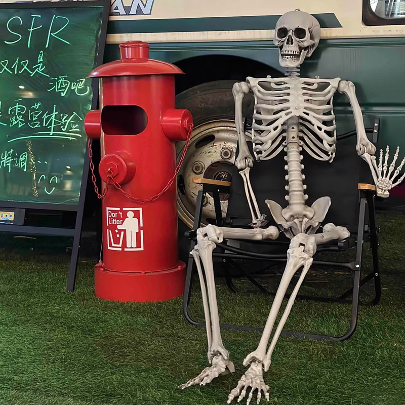 Skeleton Halloween Horror Props Haunted House Escape Room Bar Shop Decoration Ornaments Scene Layout