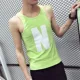 Mùa xuân và mùa hè Phiên bản Hàn Quốc của áo vest tự canh nam thủy triều chạm đáy thanh niên nam tính co giãn I-word mồ hôi thể thao màu rắn
