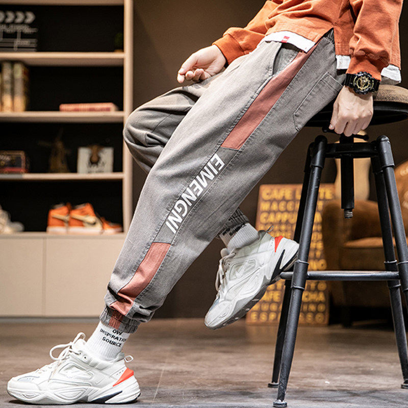 Fat Children Day Ensemble Tooling Denim Pants Men Up For Overweight GaFat Youth Pants Trending Summer Leisure Harun Bunches Pants