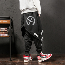 Fat autumn national trend low-end down pants men plus fat plus size hip-hop style social people harem pants student small beam pants