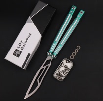 LDY Orion Unedged Butterfly Knife 7075 Aluminum Finger Extreme Training Folding Decompression Tool