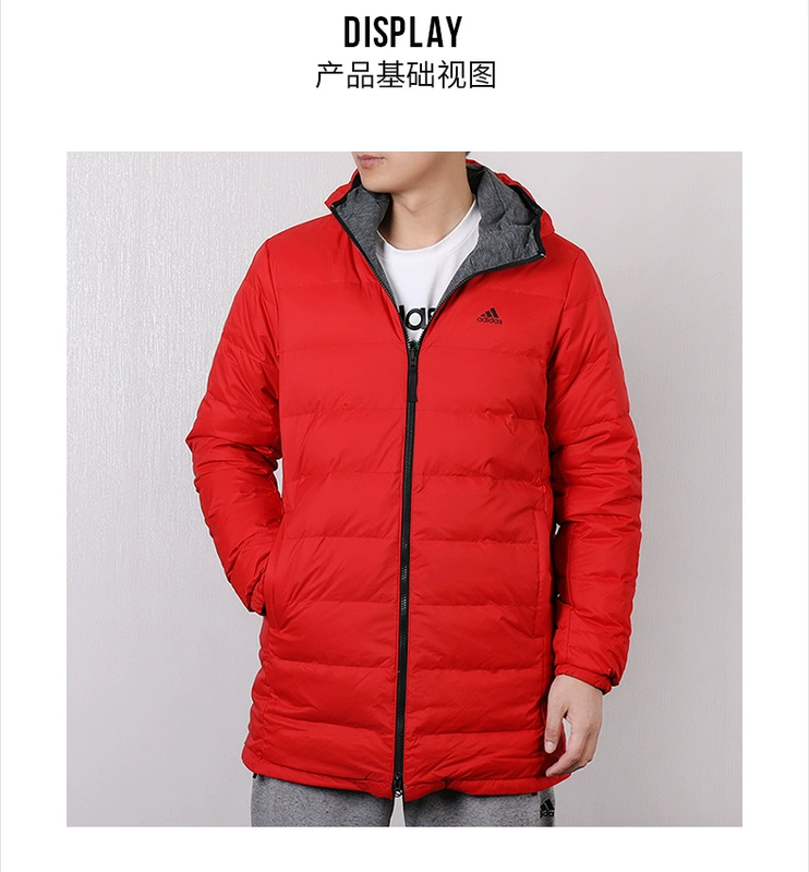 Adidas  cotton quần áo nam 2018 mùa đông mới thể thao nam quần áo dài dày xuống