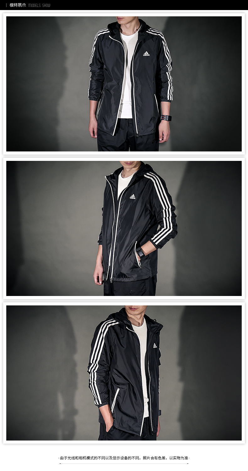 Adidas Men Tops 2018 mùa thu trùm đầu dệt thoáng khí Áo khoác thể thao thông thường BQ6894 áo khoác the thao nam cao cấp