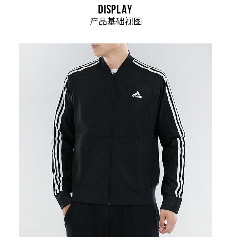 Áo khoác nam Adidas 2019 xuân mới quần áo thể thao nam đứng giản dị áo sơ mi cổ áo CZ5916 ao long vu