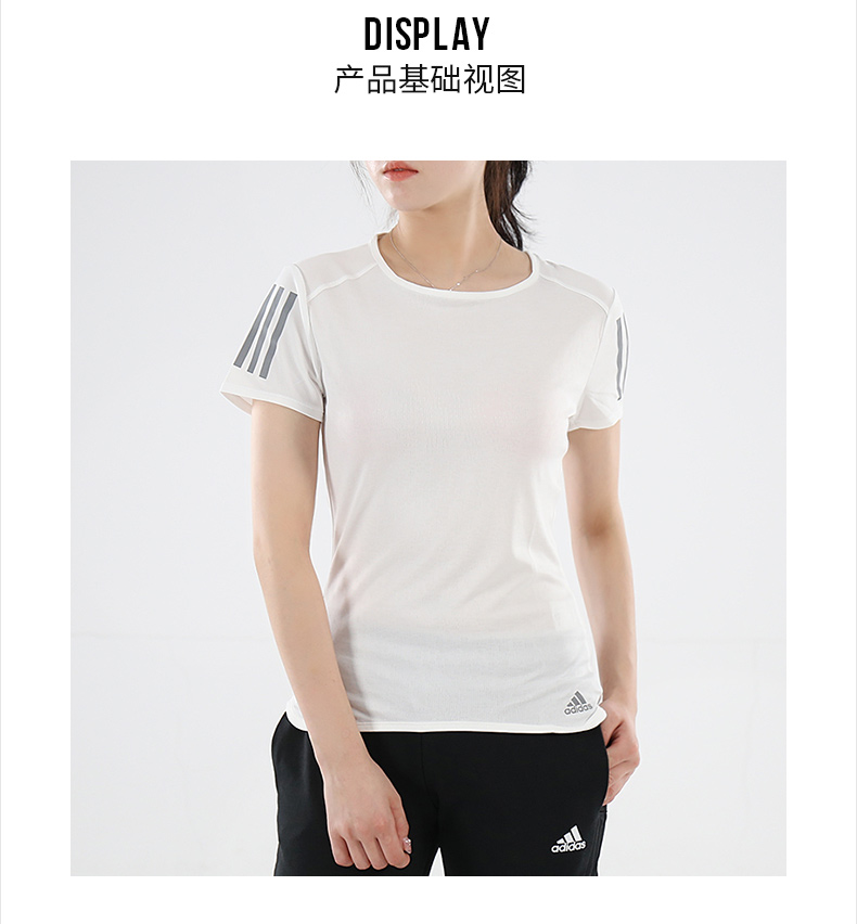 Áo sơ mi nữ Adidas 2019 mùa xuân mới thể thao chạy bình thường cổ tròn tay áo ngắn tay DQ2618 mũ lưỡi trai hoa cúc