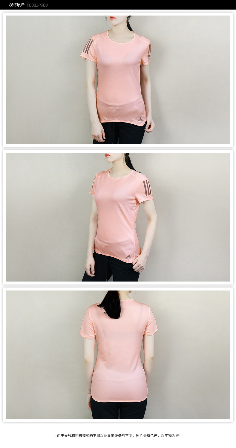 Áo sơ mi nữ Adidas 2019 mùa xuân mới thể thao chạy bình thường cổ tròn tay áo ngắn tay DQ2618 mũ lưỡi trai hoa cúc