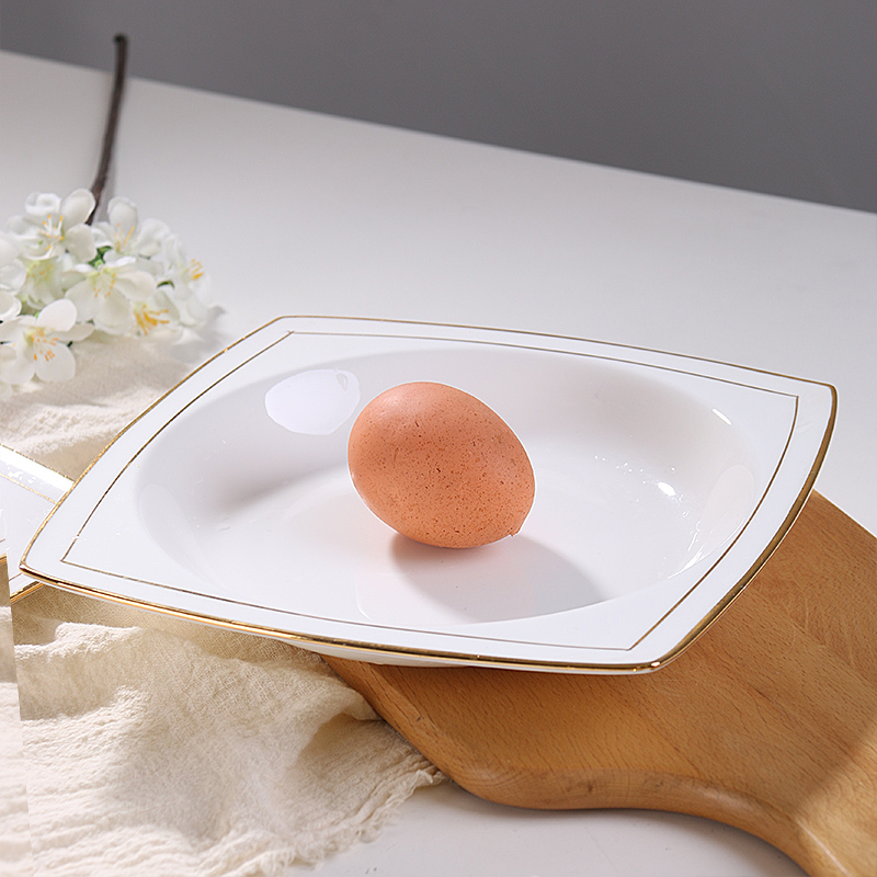 Ceramic plates home dishes deep shallow dish dish of ipads China porcelain plate plate dishes cooking soup plate creative deep dish