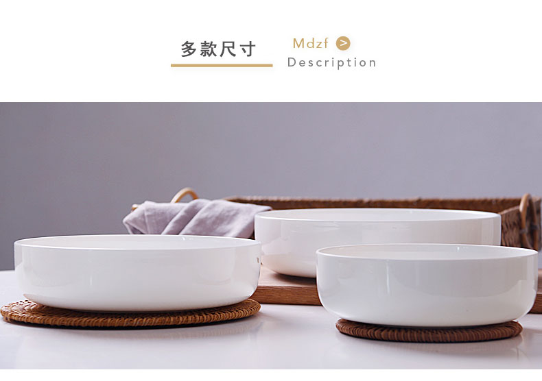 Ceramic plates home dishes deep deep orifice plate plate ipads porcelain dish dish dish cooking soup plate creative deep litter tray