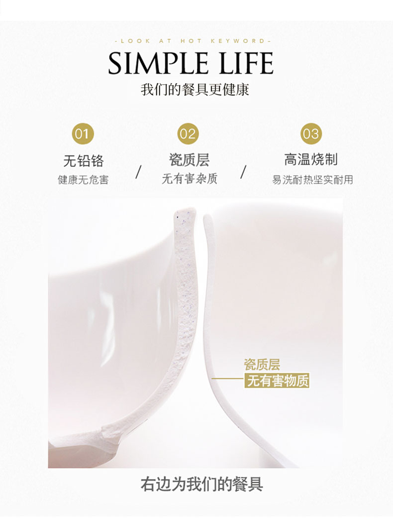 Dish Dish Dish household microwave ceramic cooking meal combination of circular ipads China deep Dish soup plate FanPan