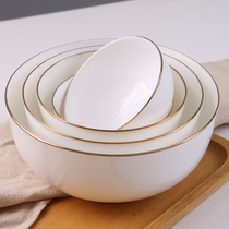 Jingdezhen Chinese household eating bowl rice bowl noodle bowl pure white creative ceramic bowl Phnom Penh soup bowl instant noodle bowl