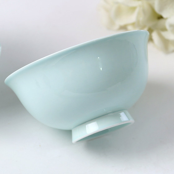 碗家用单个创意中式吃饭碗米饭碗景德镇微波炉碗骨瓷碗青瓷吃饭碗