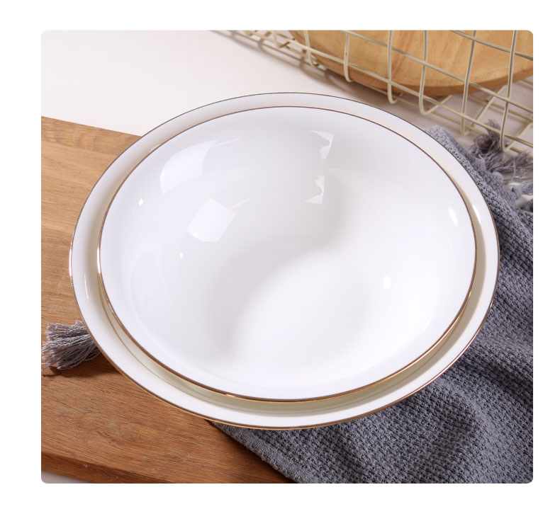 Manual paint home eat rainbow such as bowl bowl of the big bowl of jingdezhen ipads China pure white contracted a single use of tableware