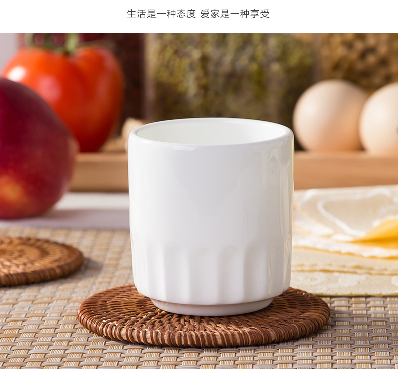 Jingdezhen pure white household contracted creative small ipads porcelain cup restaurant hotel glass Japanese ceramic cups