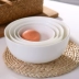 Nhà trắng tinh khiết Jingdezhen xương bộ đồ ăn Trung Quốc bữa ăn tối bát gốm bát bát lớn bát mì bát bát bát lớn bát khay gỗ đựng thức ăn Đồ ăn tối