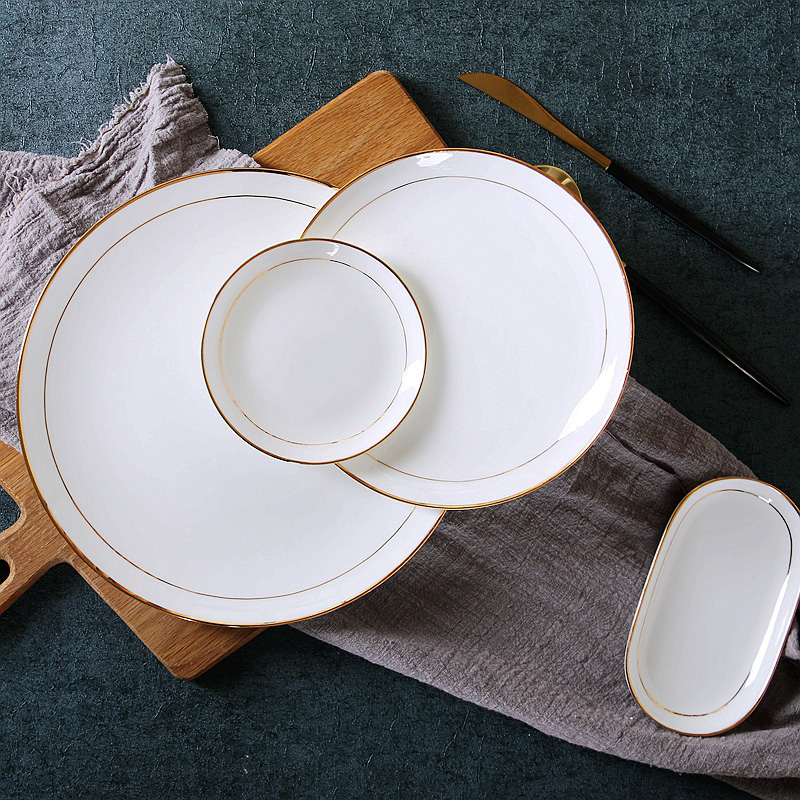 Ceramic hotel supplies creative western food plate full of household European snacks magnetic plate cold dish dish platter