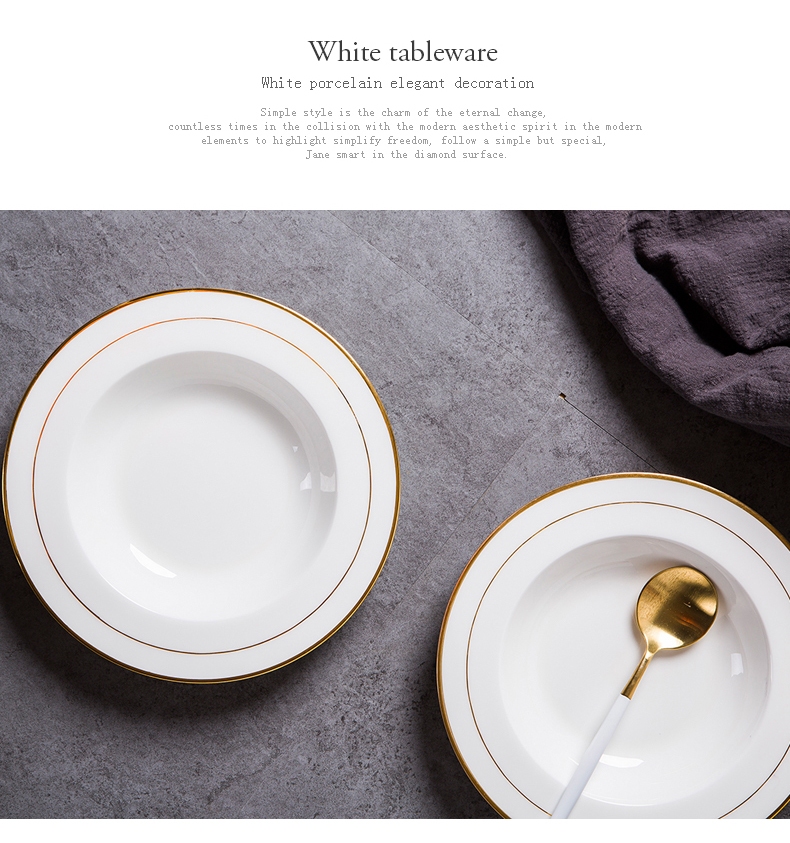 Creative up phnom penh ipads porcelain European household round ceramic spaghetti pasta dish deep dish dish dish dish food dish