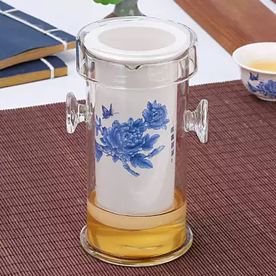 Pu'er tea special tea making set Glass teacup set Black tea Ceramic teacup Household filter binaural tea maker
