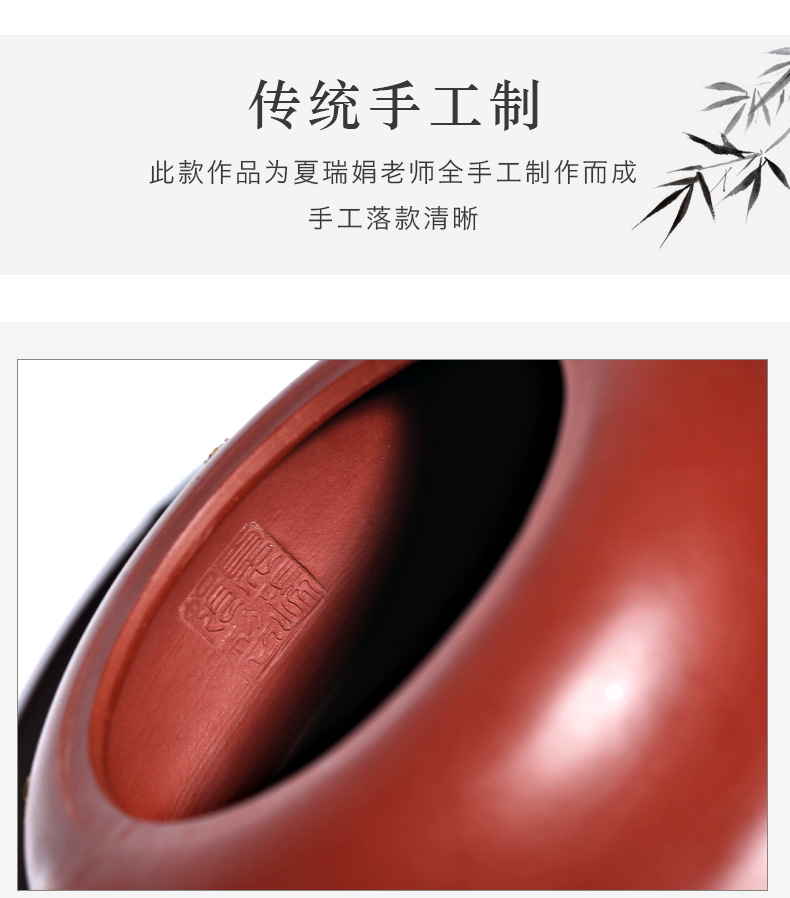 Leopard lam, yixing masters are it pure hand - made ball hole, xi shi tea pot size capacity of the single tea set