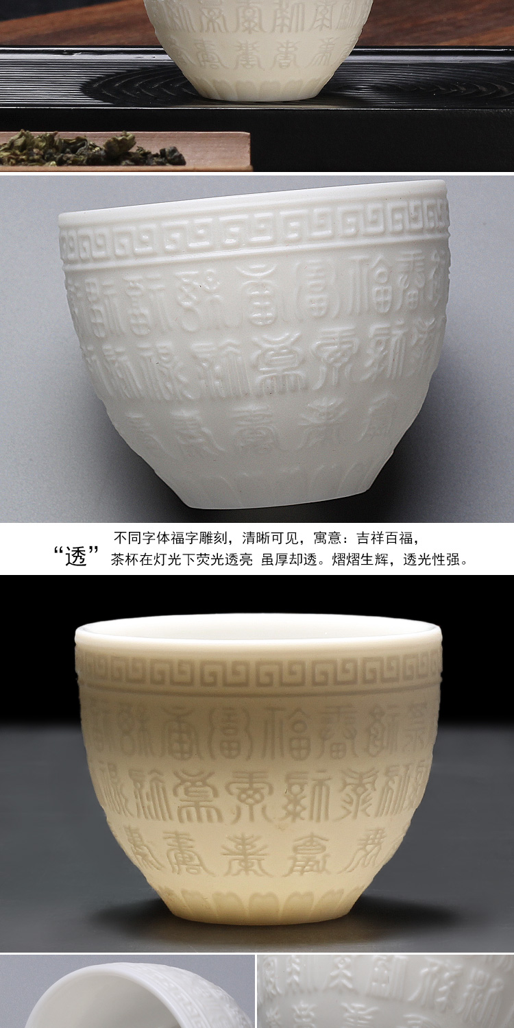 Leopard lam, checking out tea masters cup, kung fu ipads ceramic cups a single household only white porcelain jingdezhen sample tea cup